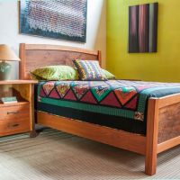 Mindo Bed Cherry with Figured Claro Walnut