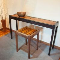 Moat Sycamore And Ebonized Walnut Console Table